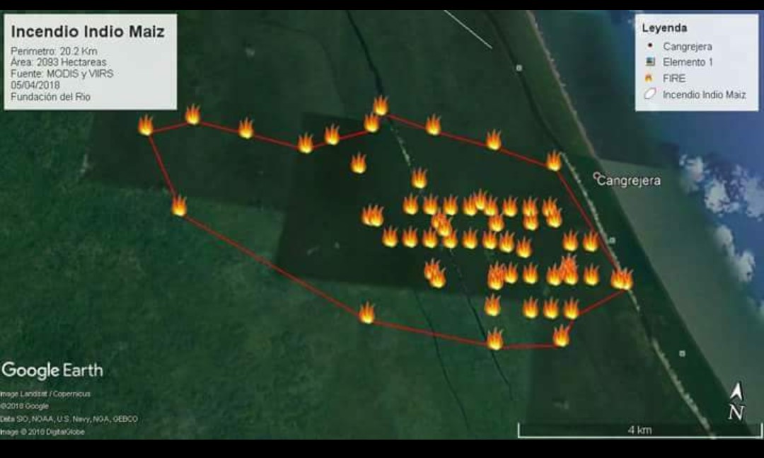 Envían contingente a controlar incendio en reserva biológica de Nicaragua