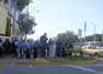 Agentes policiales resguardan las rutas de marchas
