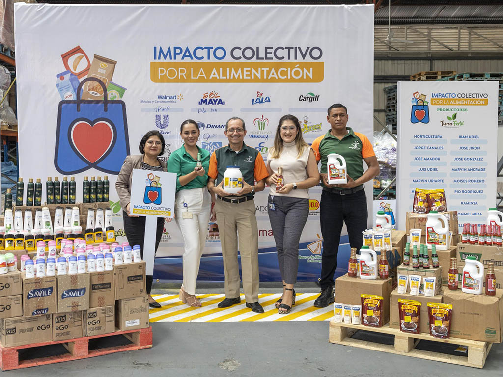 Walmart, sus socios comerciales y empresas aliadas del Banco de Alimentos otorgaron 7.8 millones de córdobas en productos de primera necesidad. 128 mil libras de productos para el Banco de Alimentos de Nicaragua