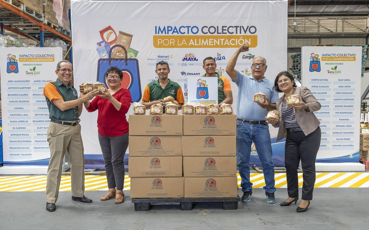 Walmart, sus socios comerciales y empresas aliadas del Banco de Alimentos otorgaron 7.8 millones de córdobas en productos de primera necesidad. 128 mil libras de productos para el Banco de Alimentos de Nicaragua