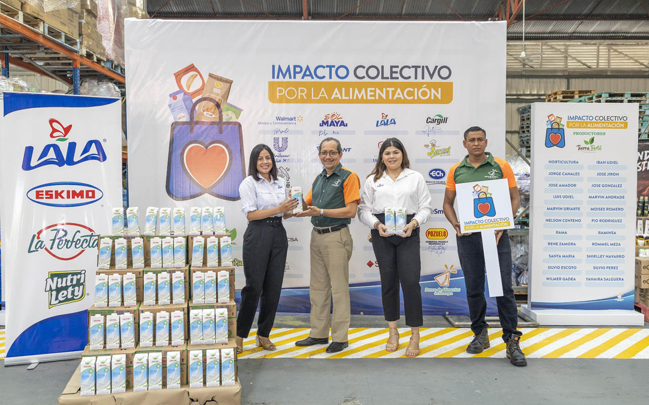 Walmart, sus socios comerciales y empresas aliadas del Banco de Alimentos otorgaron 7.8 millones de córdobas en productos de primera necesidad. 128 mil libras de productos para el Banco de Alimentos de Nicaragua