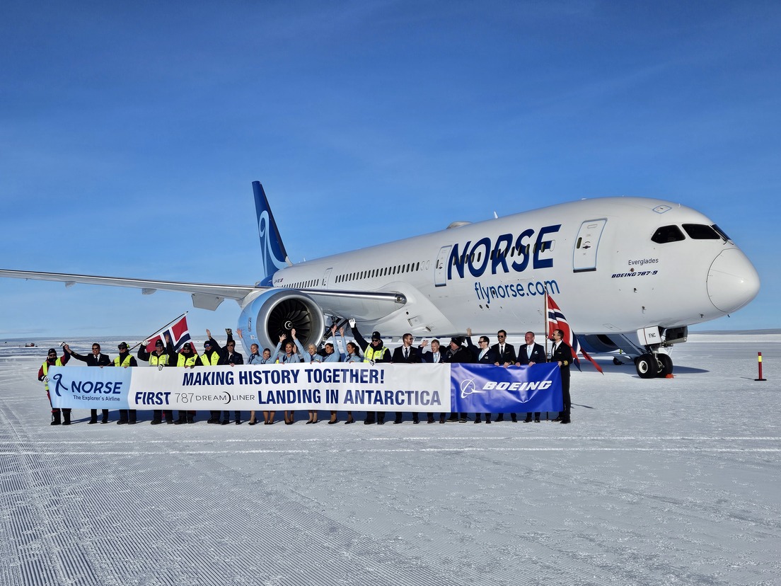 VIDEO: Un Boeing 787 llega a la Antártida, siendo el avión más grande en aterrizar en este continente